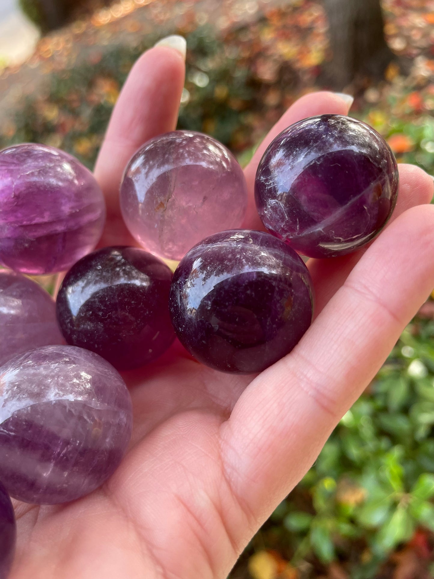 Purple Fluorite 1” Spheres Crystal Balls