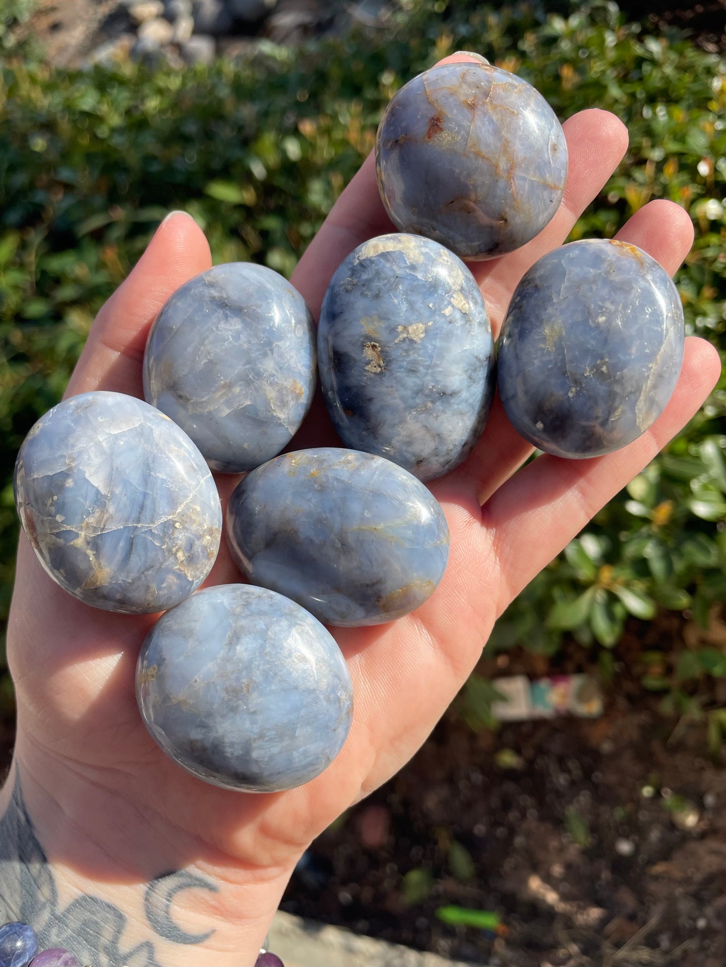 Polished Owyhee Blue Opal Crystals