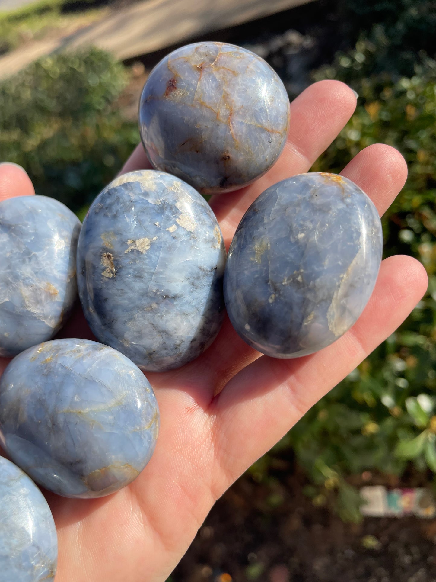 Polished Owyhee Blue Opal Crystals