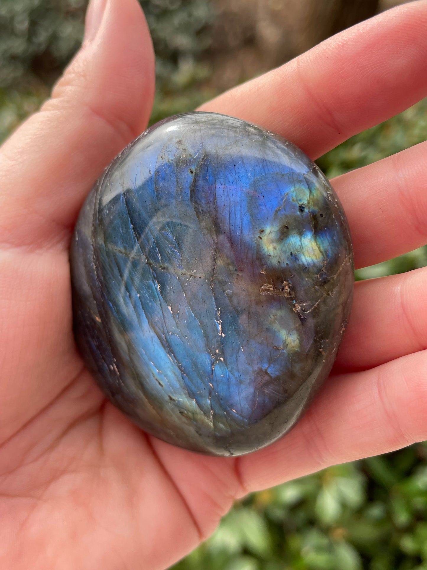 Labradorite Crystal Palm Stone Large