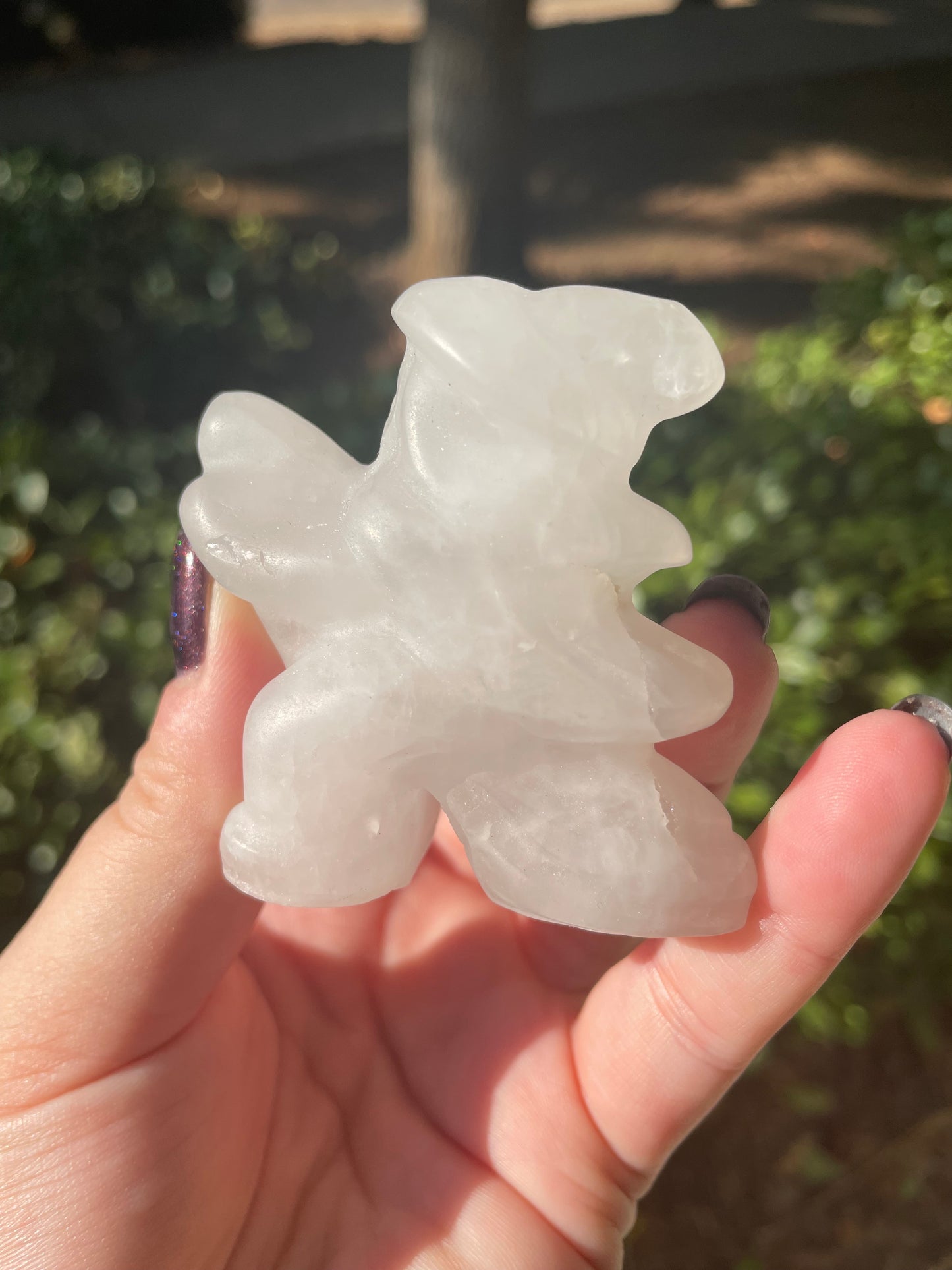 Clear Quartz Witch Crystal Carving