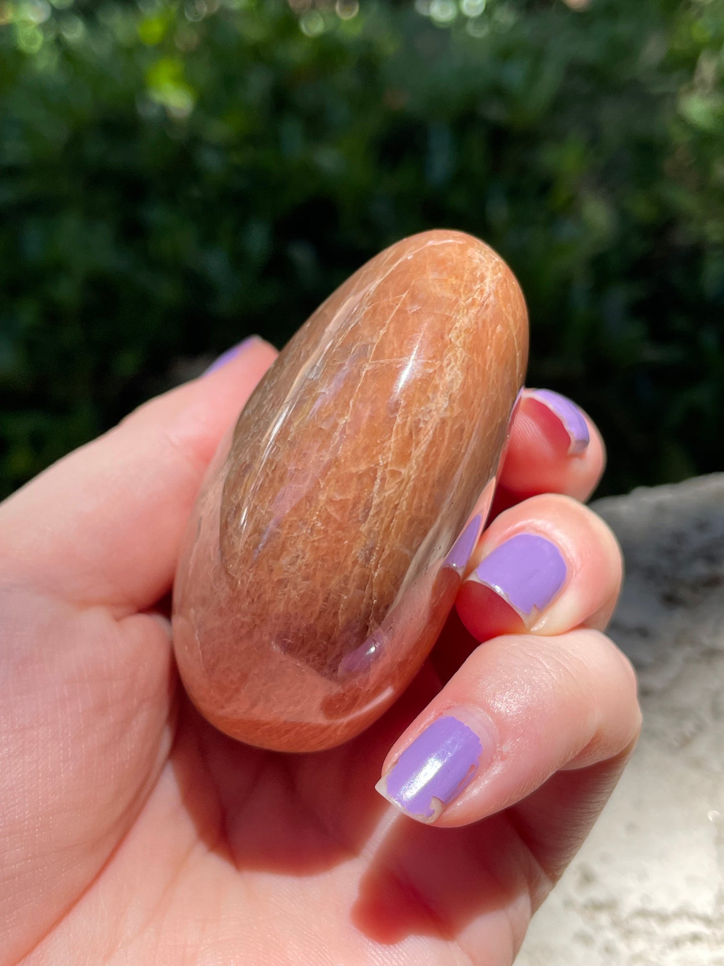 Peach Moonstone Crystal Palmstone