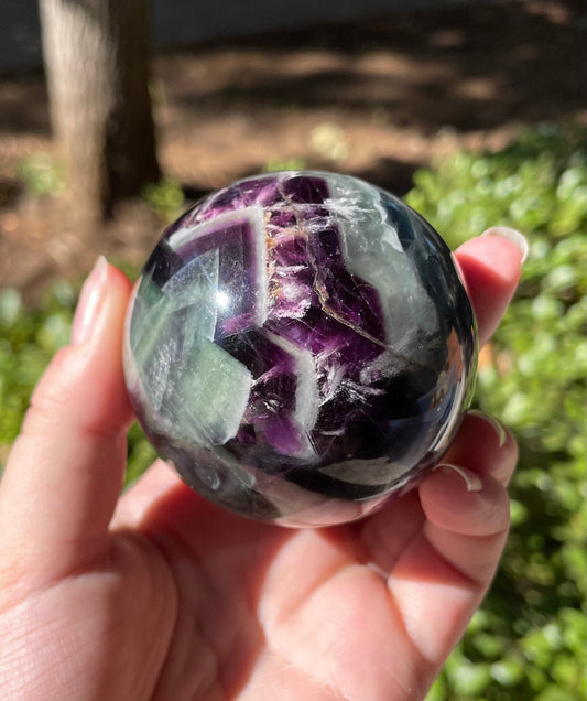 Rainbow Fluorite Crystal Sphere