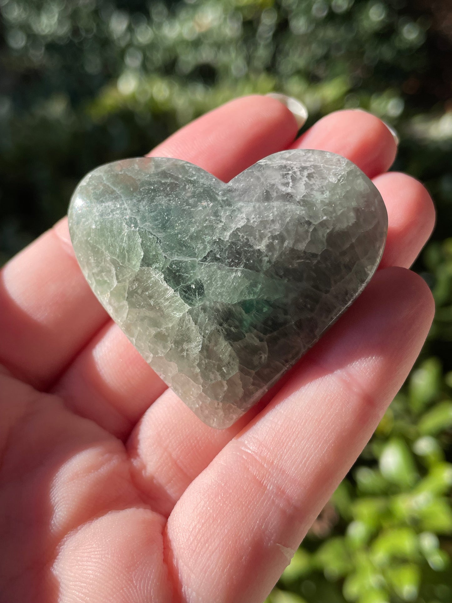 Green Fluorite Hearts