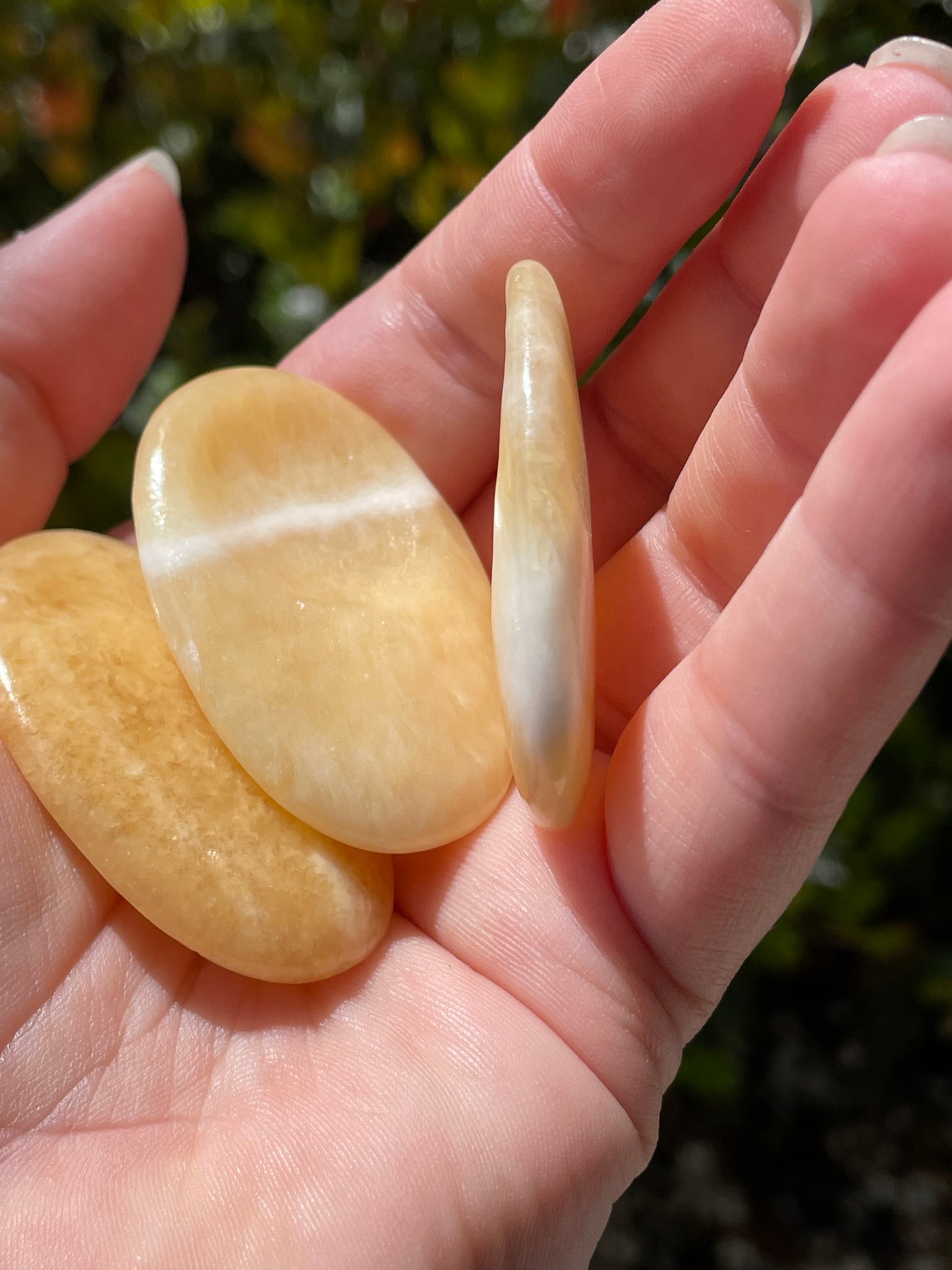 Orange Calcite Crystal Worry Stone