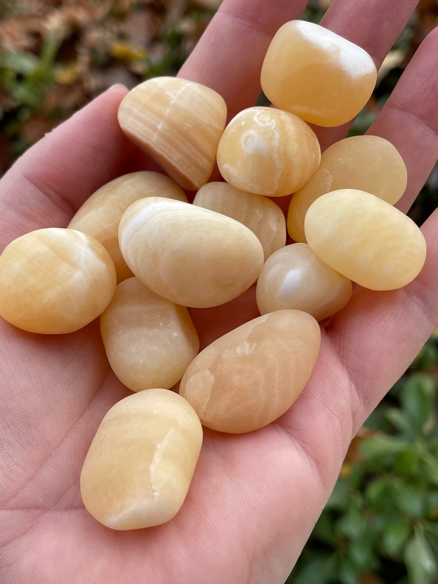 Orange Calcite Tumbles