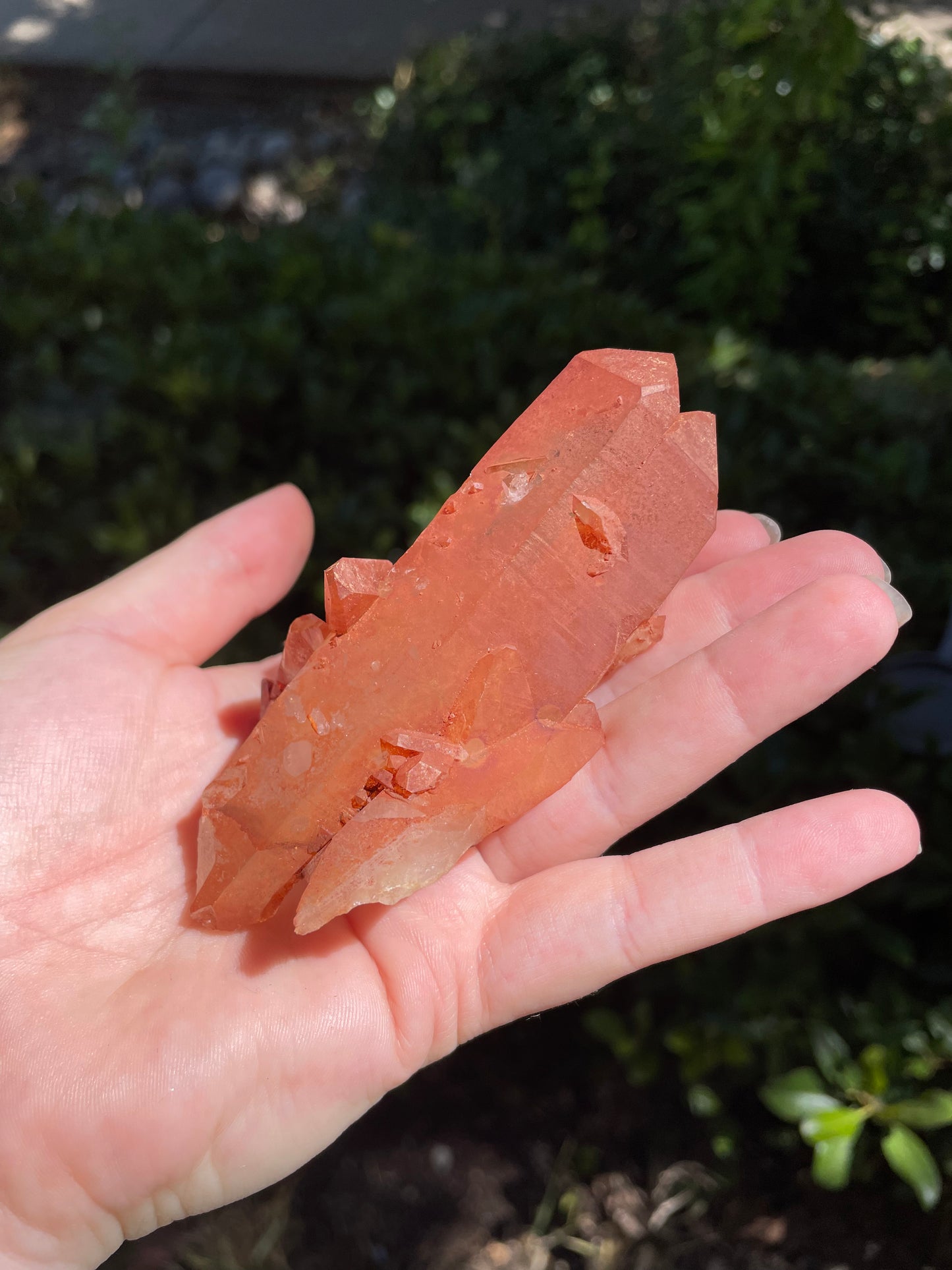 Tangerine Quartz Crystal Cluster