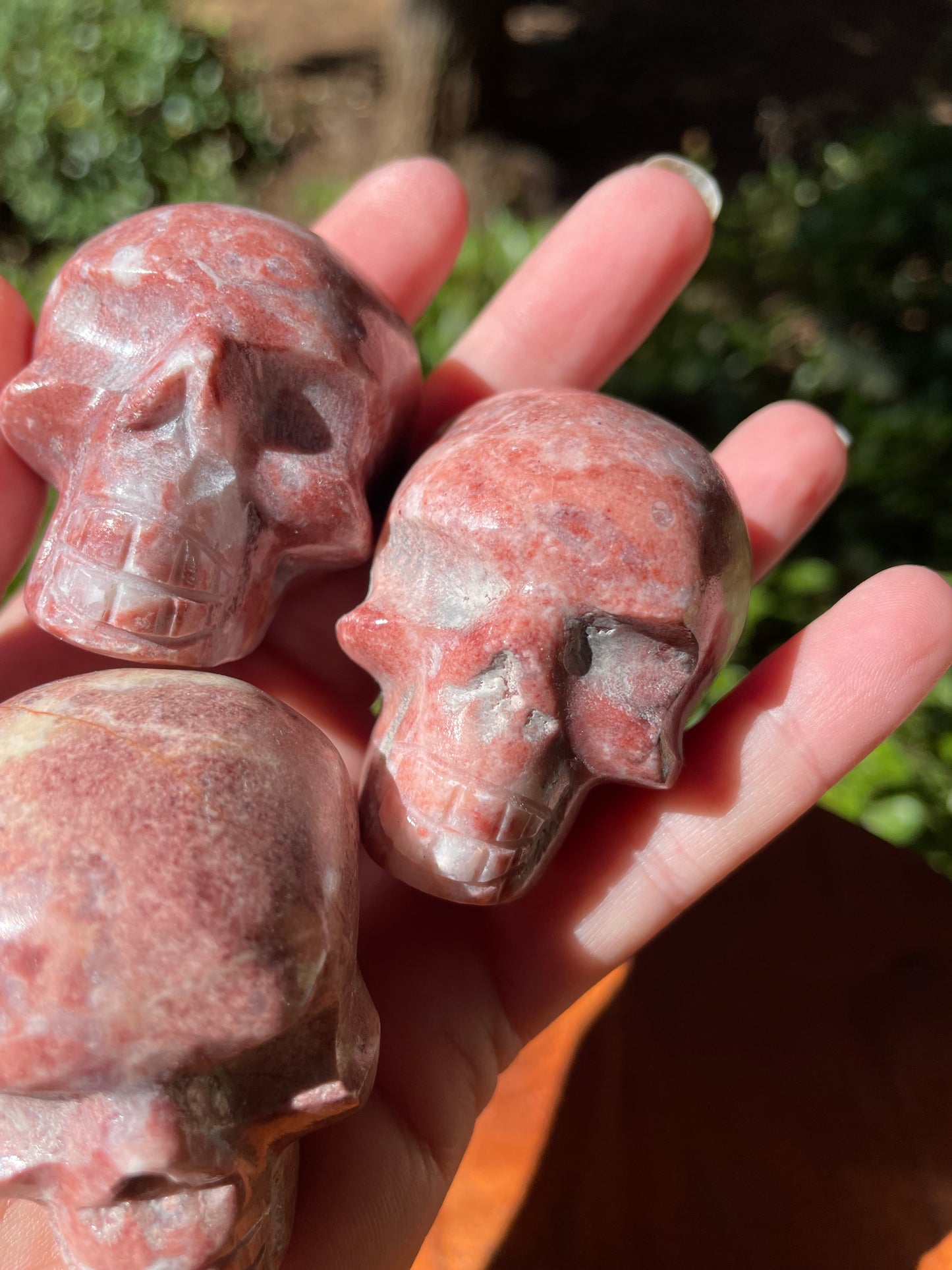 Salmon Calcite 2” Crystal Skulls