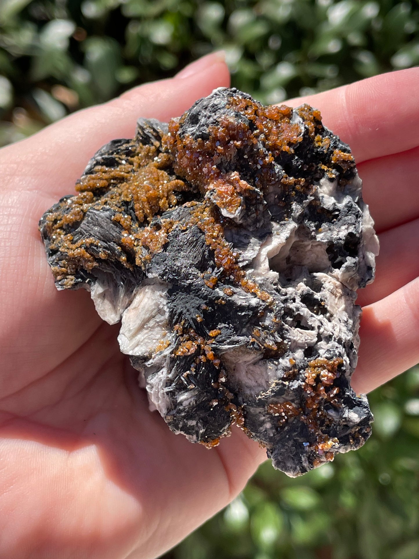 Vanadinite on Barite Crystal Mineral Specimen