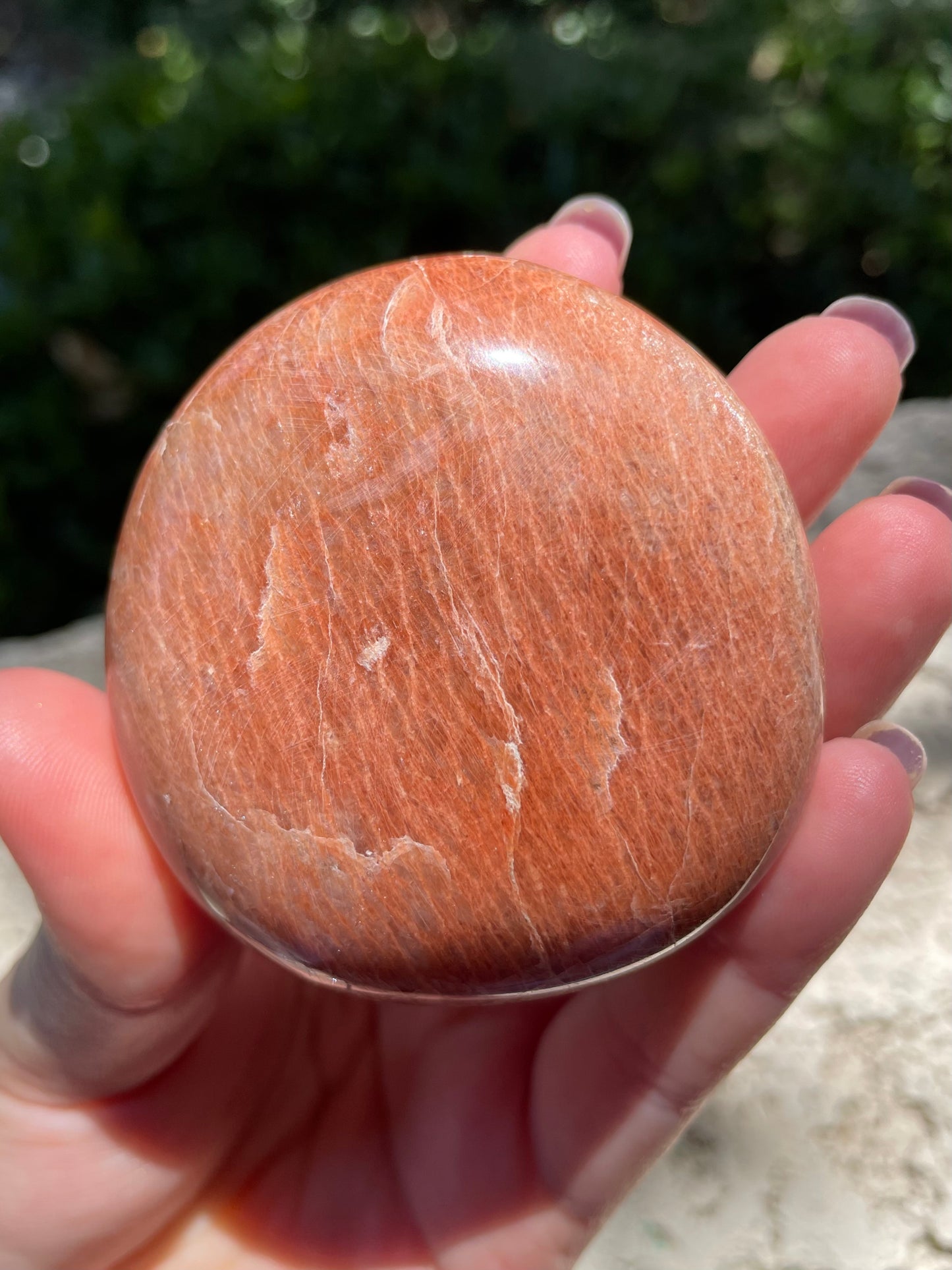 Peach Moonstone Crystal Palmstone