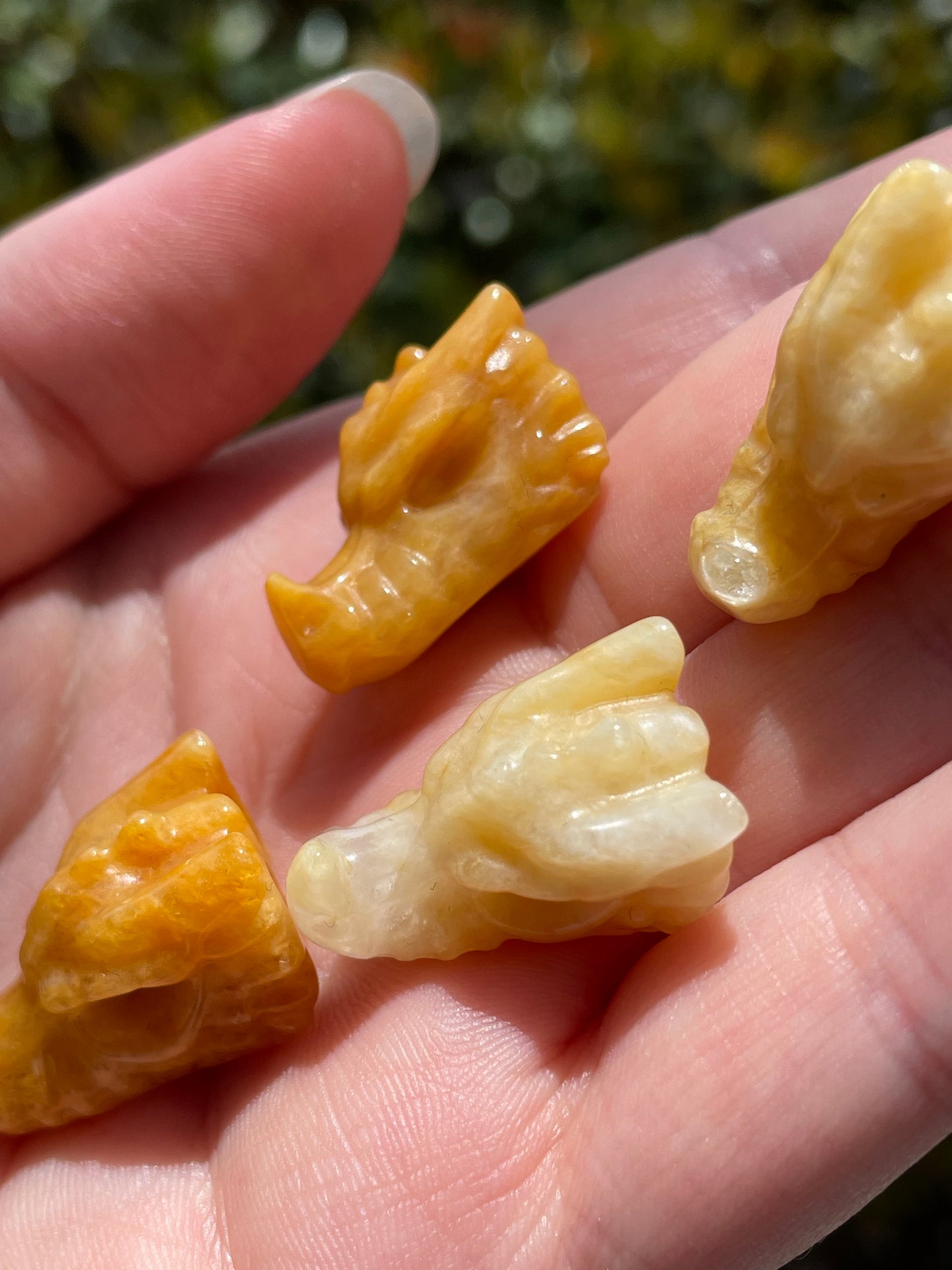 Yellow Aventurine Mini Dragon Carvings