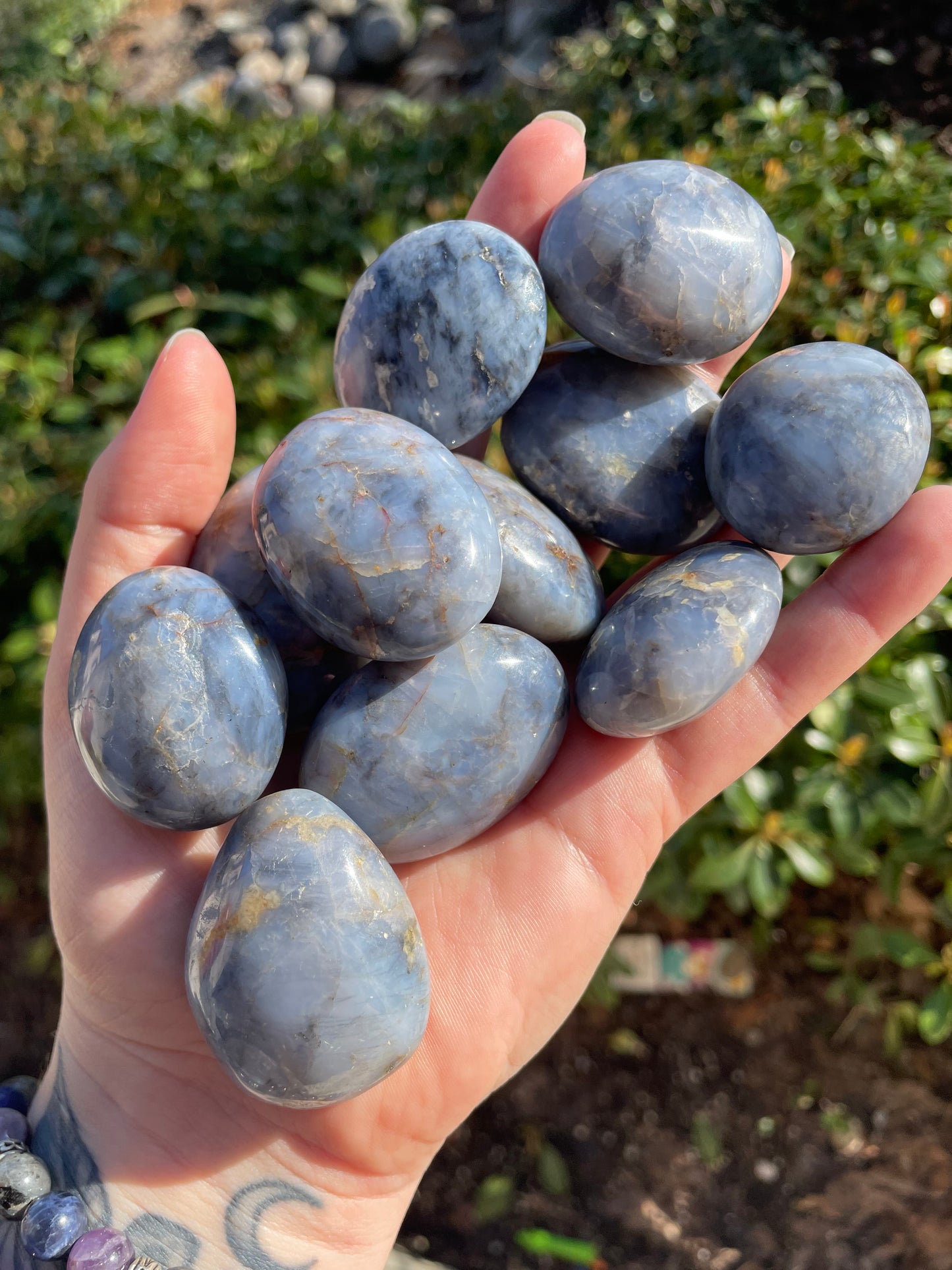 Polished Owyhee Blue Opal Crystals