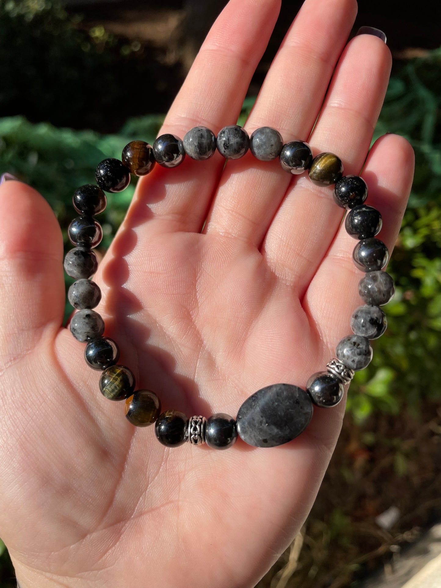 Protective & Grounding Crystal Bracelet Masculine Jewelry