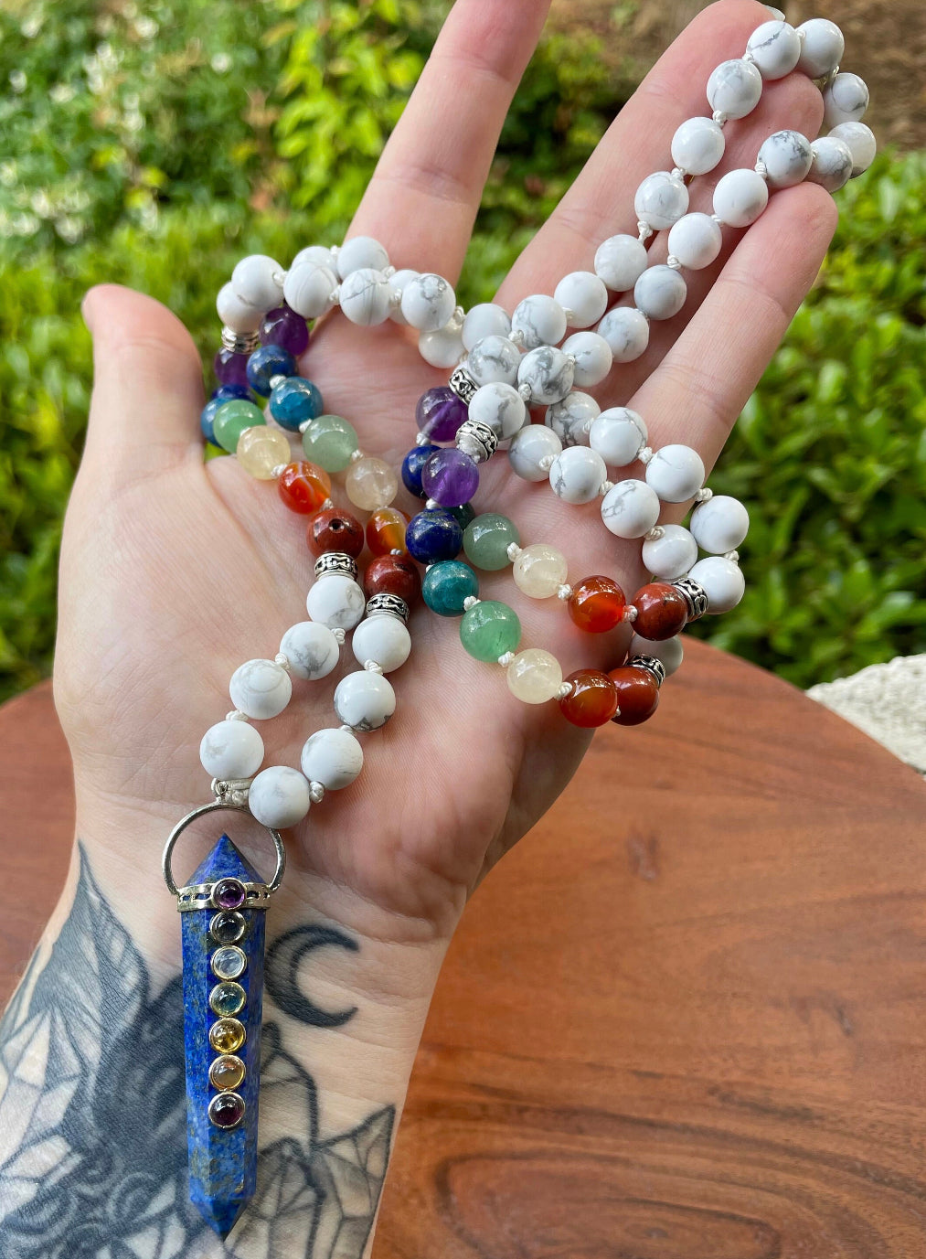 Rainbow Chakra Balancing Crystal Beaded Necklace