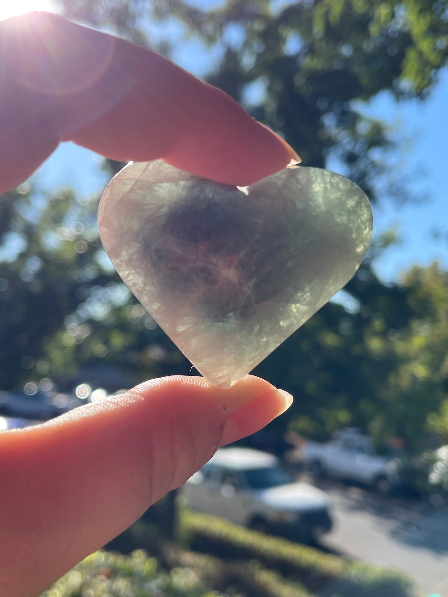 Green Fluorite Hearts