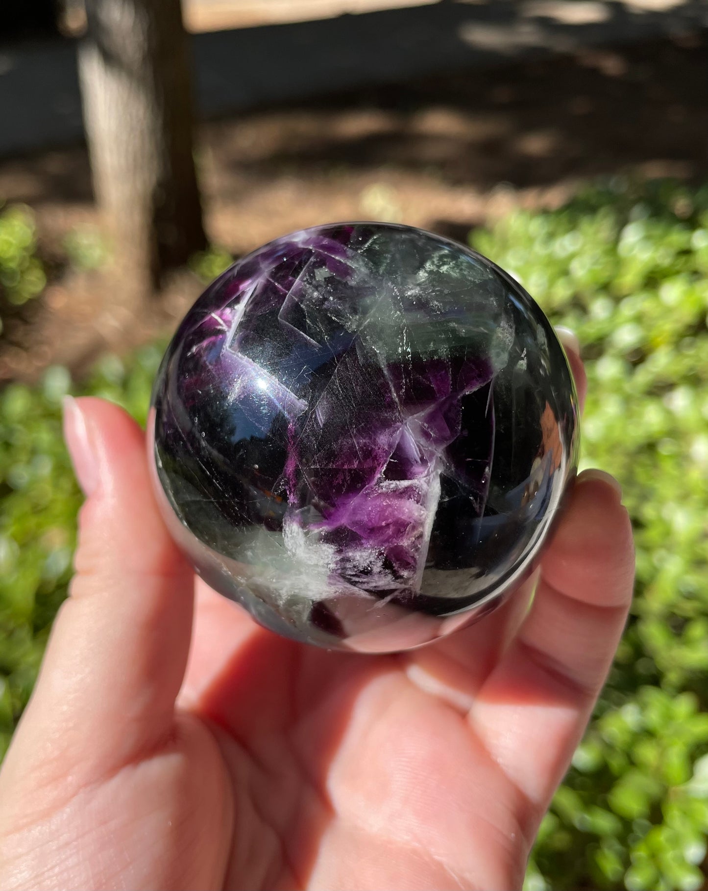 Rainbow Fluorite Crystal Sphere