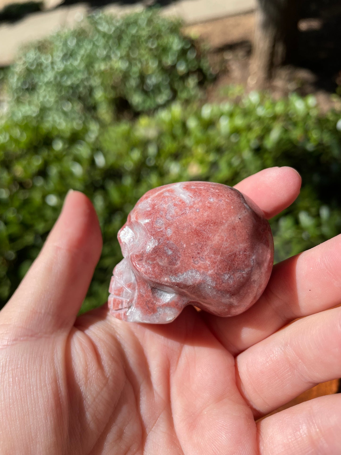 Salmon Calcite 2” Crystal Skulls