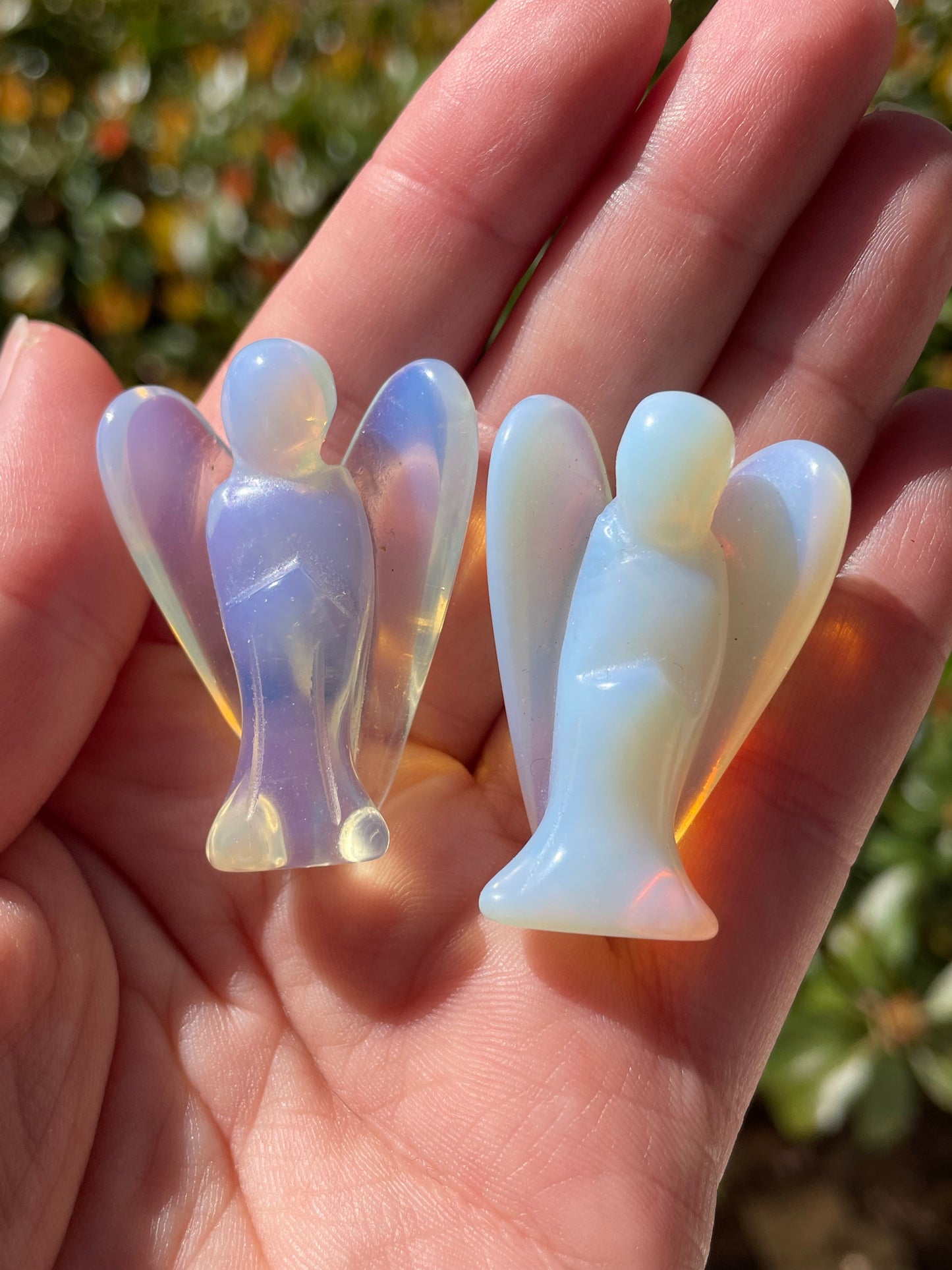 Opalite Angel Carvings