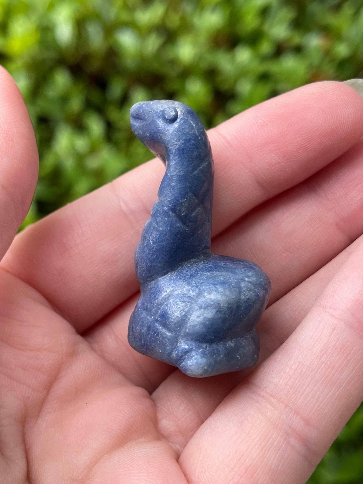 Blue Aventurine Cobra Snake Crystal Carving