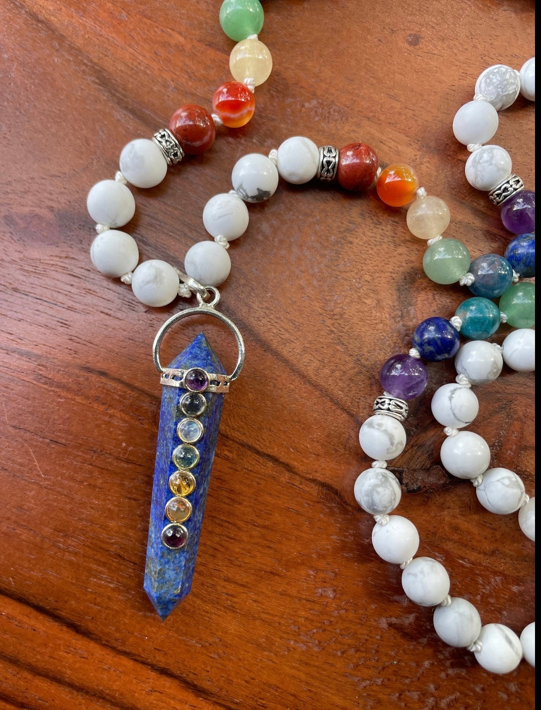 Rainbow Chakra Balancing Crystal Beaded Necklace