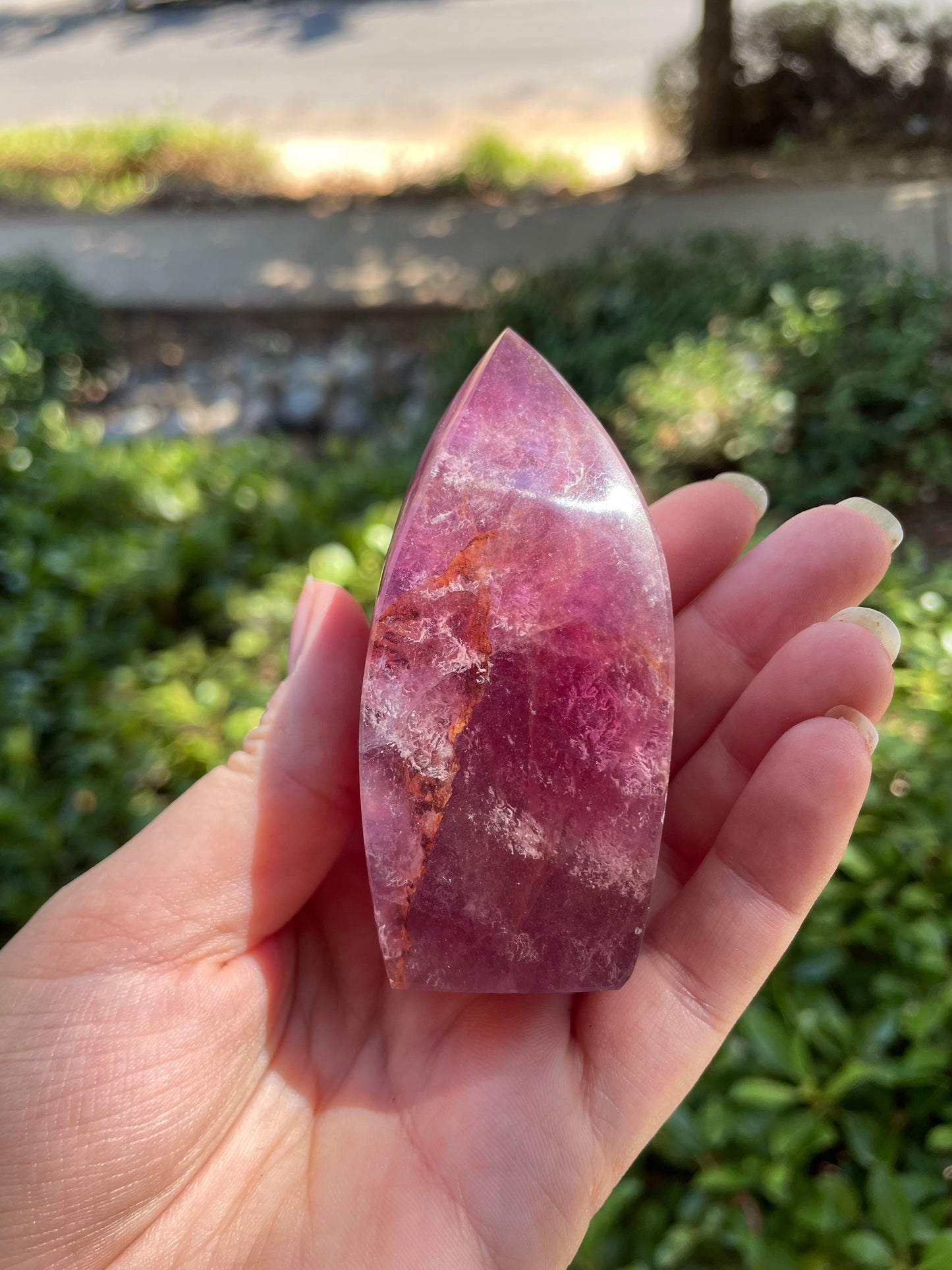 Pink Candy Fluorite Crystal Freeform