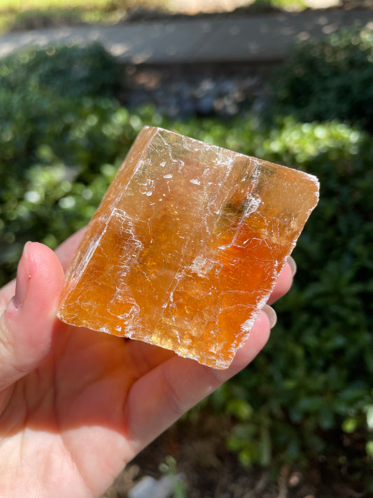 Golden Optical Calcite Crystal