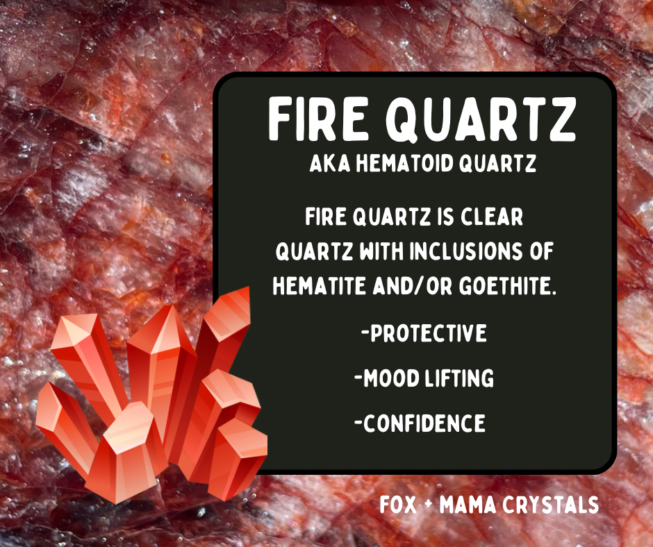 Fire Quartz Crystal Tumbles