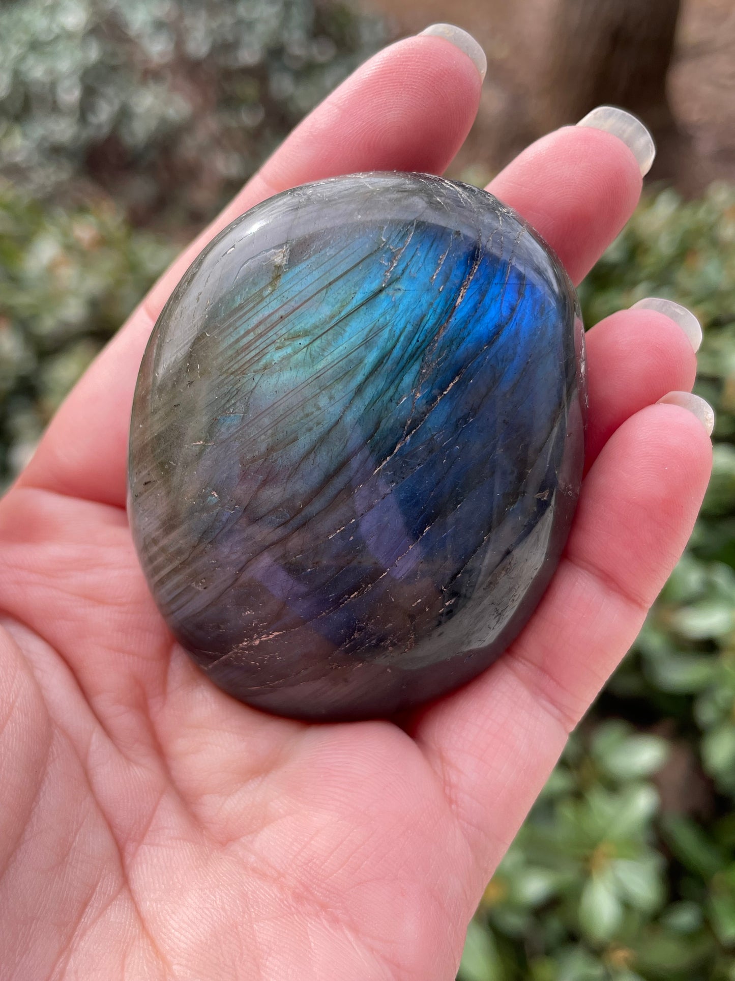 Labradorite Crystal Palm Stone Large