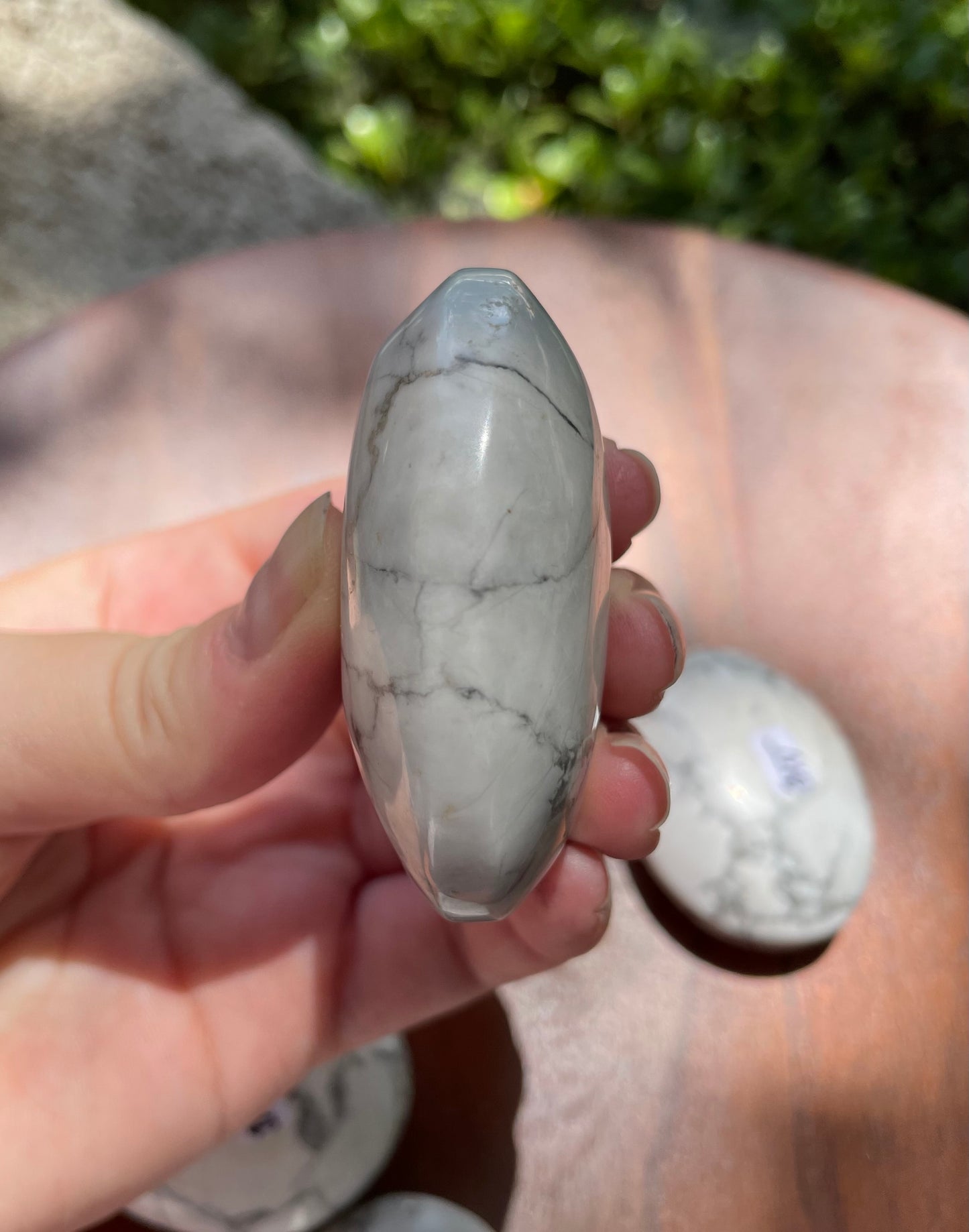 Howlite Crystal Palm Stones