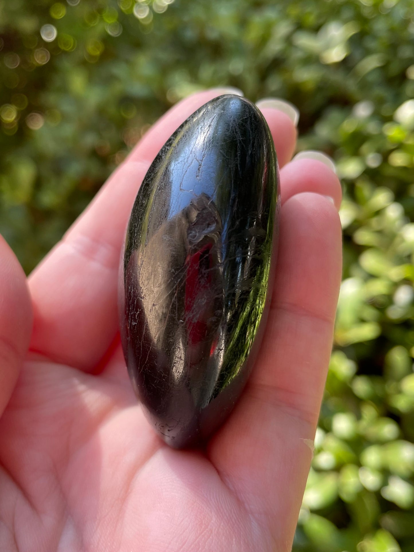 Black Tourmaline Crystal Palm Stones