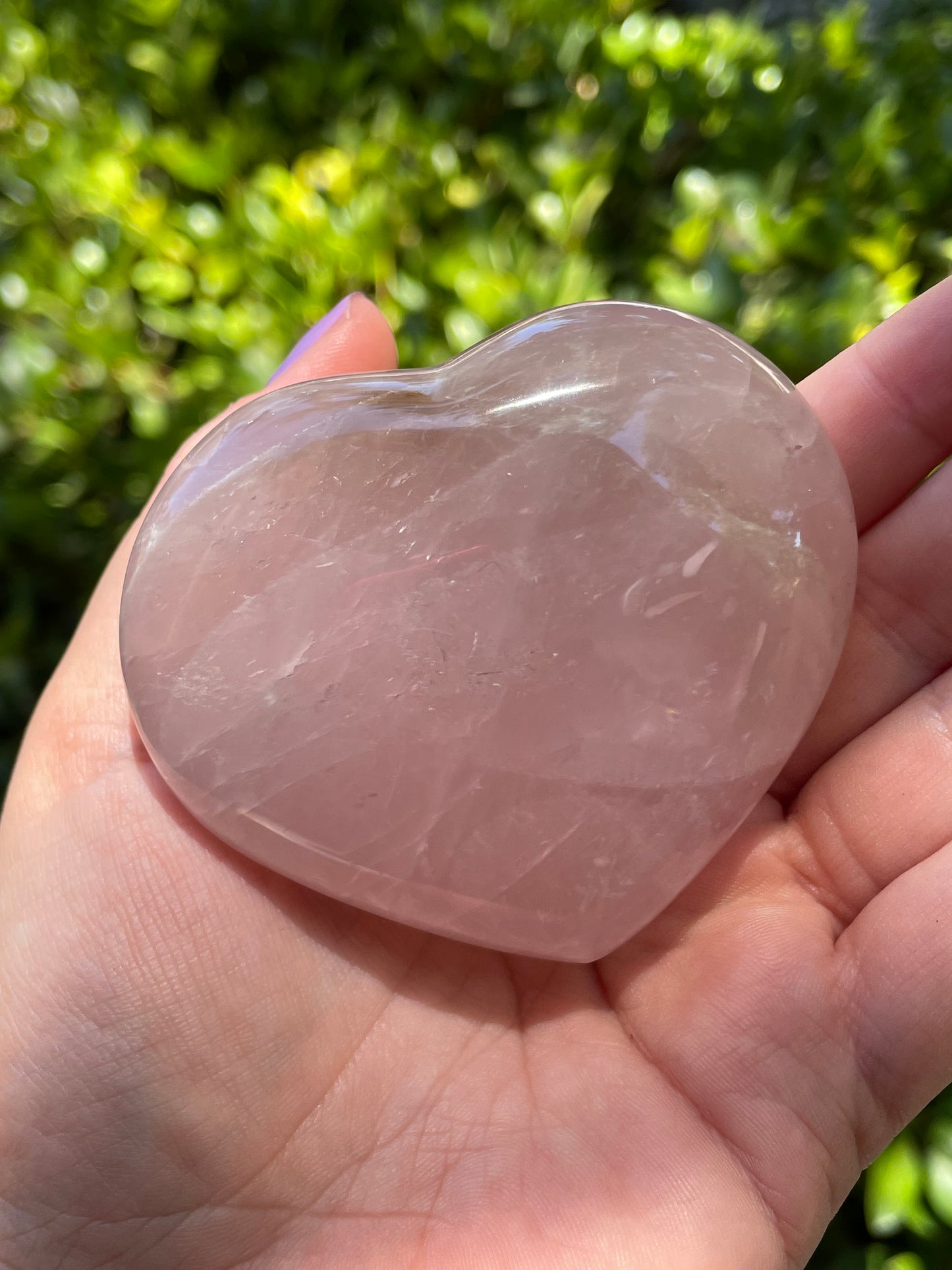 Large Rose Quartz Crystal Heart