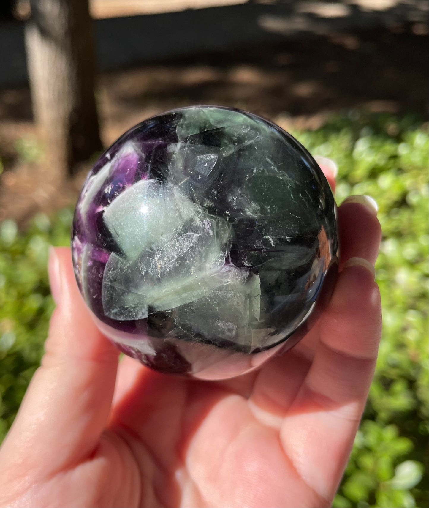 Rainbow Fluorite Crystal Sphere