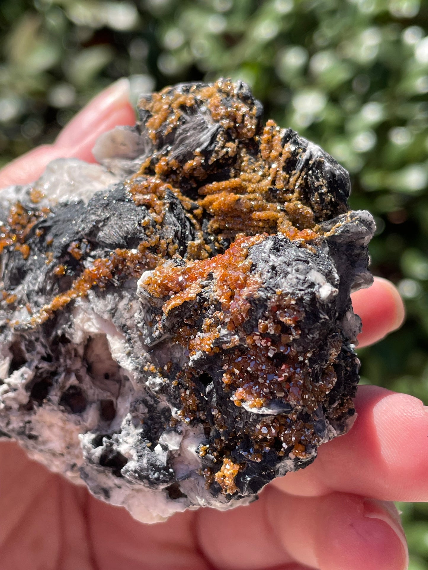 Vanadinite on Barite Crystal Mineral Specimen