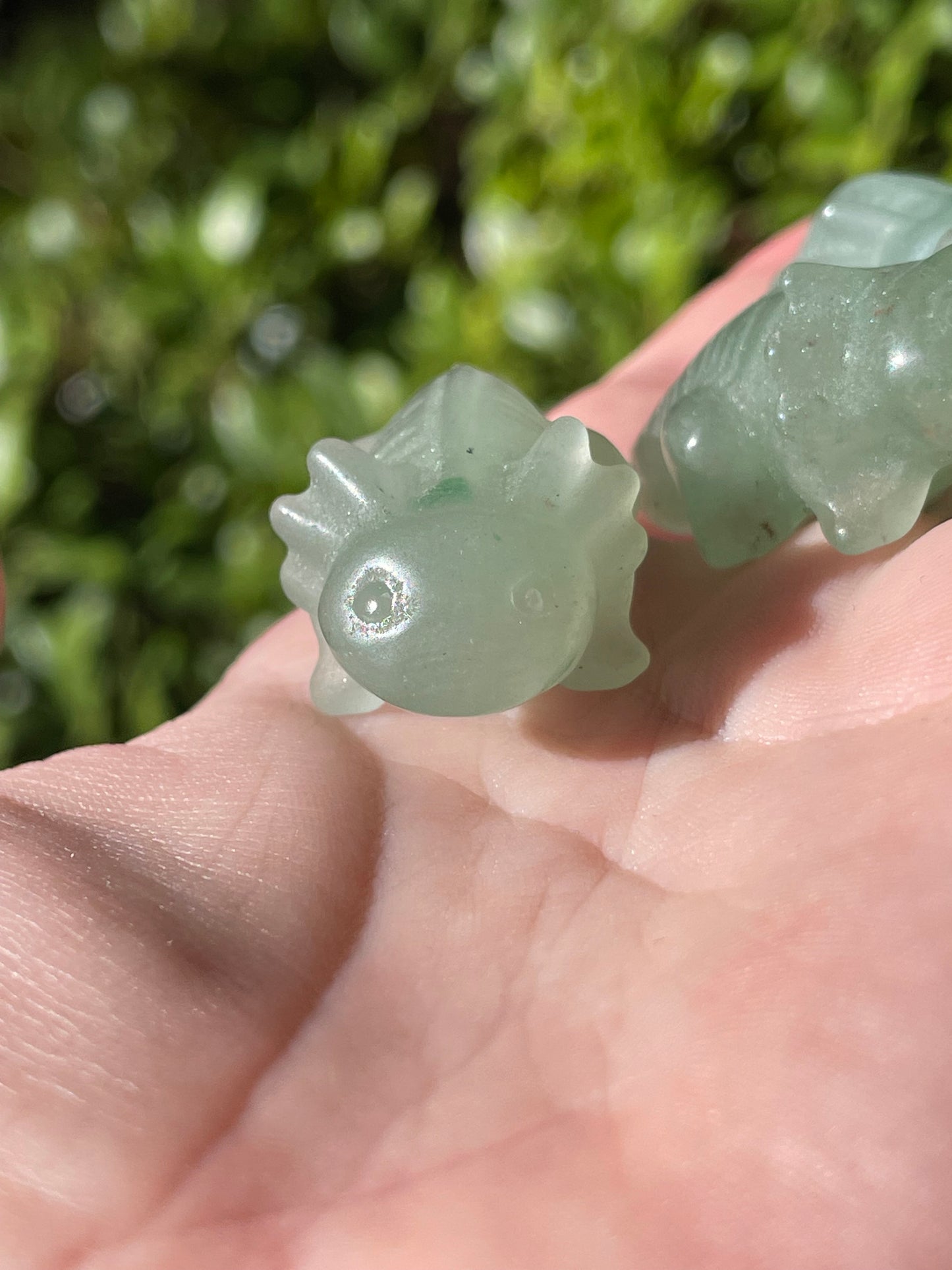 Green Aventurine Axolotl Crystal Carvings