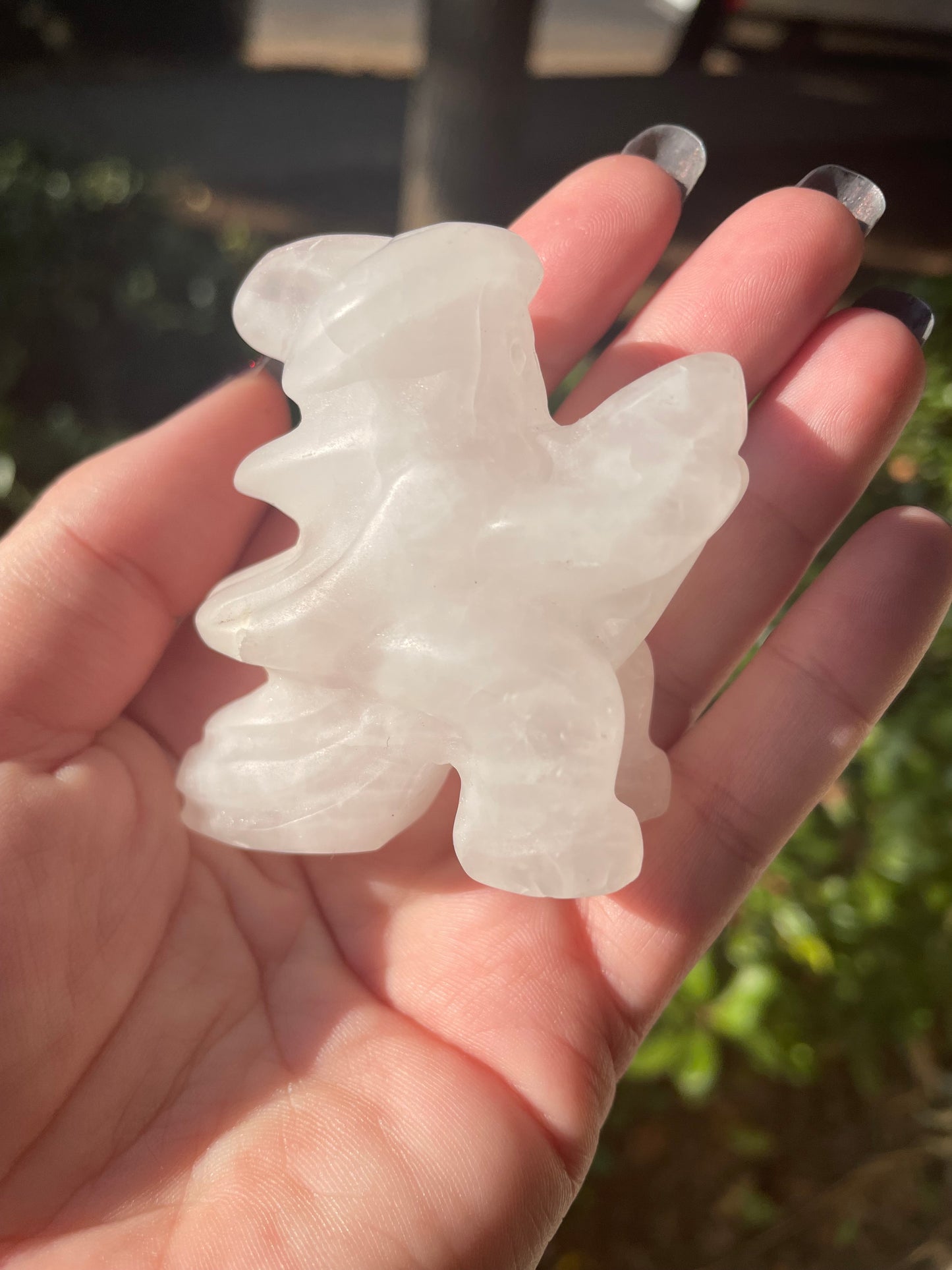 Clear Quartz Witch Crystal Carving