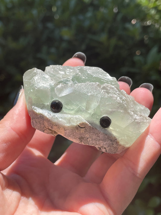 Green Fluorite Cluster Pet Rock Groot Crystal