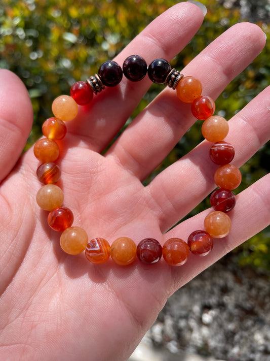 Sacral Chakra Balancing Crystal Bracelet for Creativity, Confidence, & Vitality