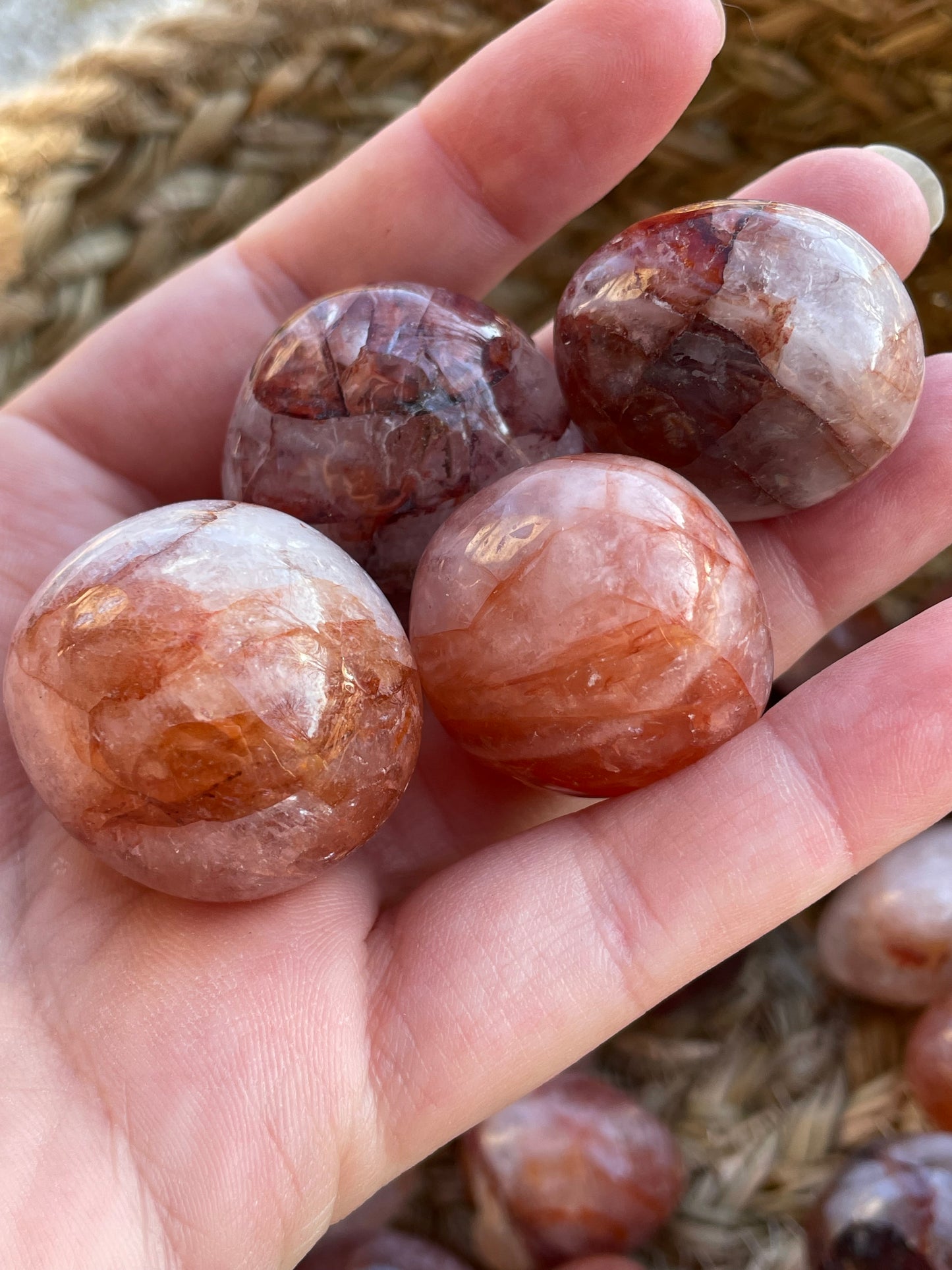 Fire Quartz Crystal Tumbles