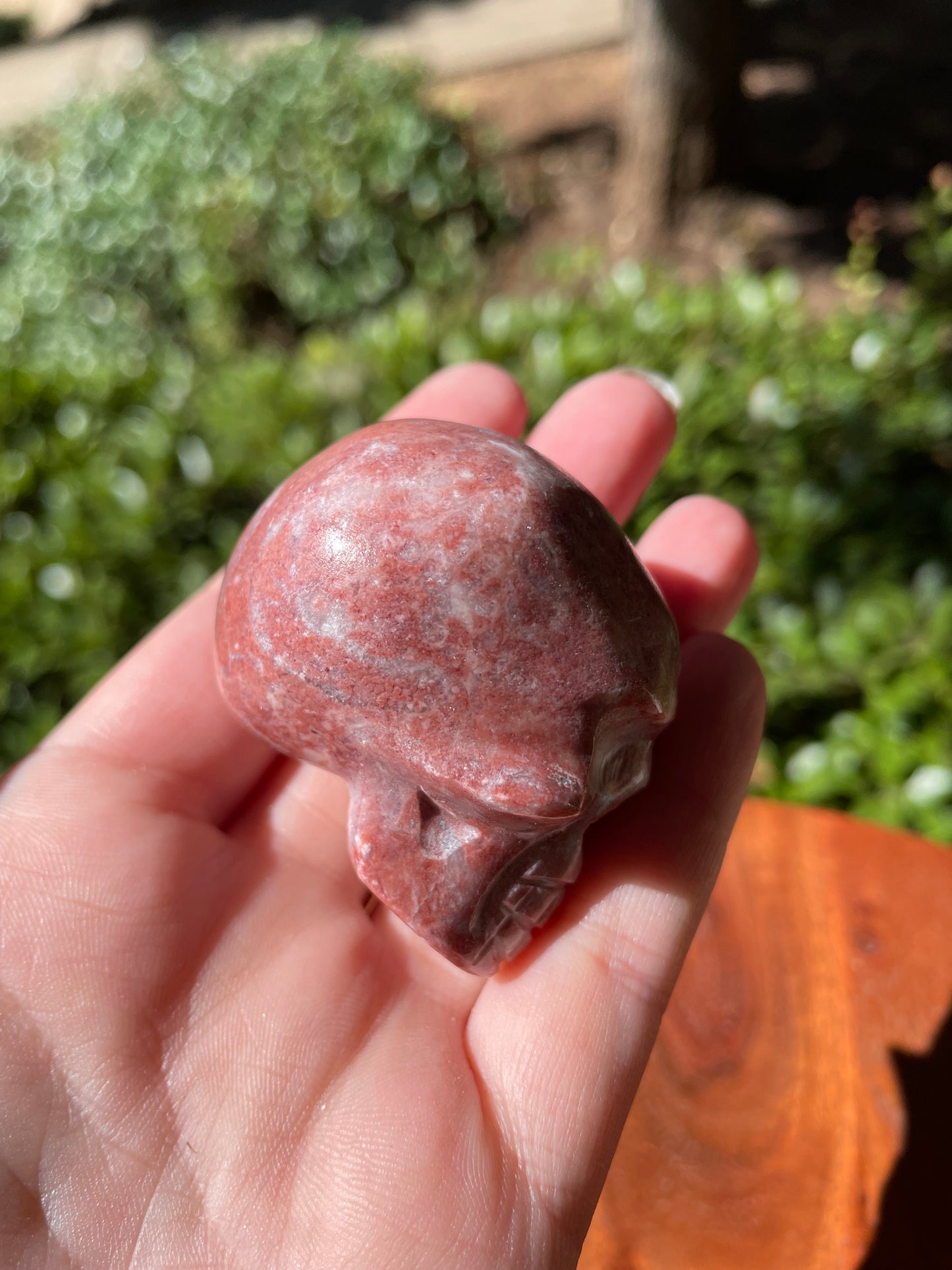 Salmon Calcite 2” Crystal Skulls