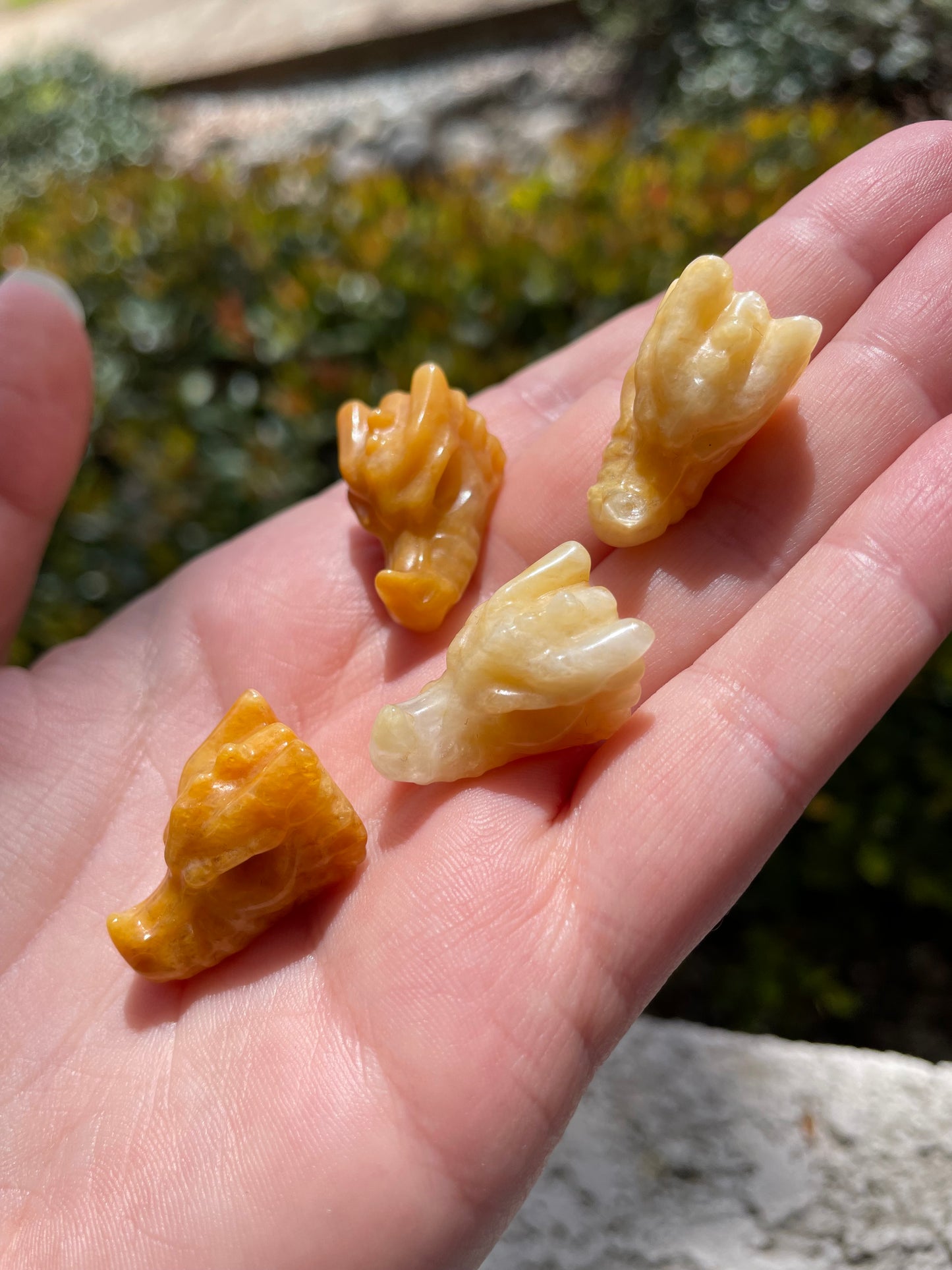 Yellow Aventurine Mini Dragon Carvings