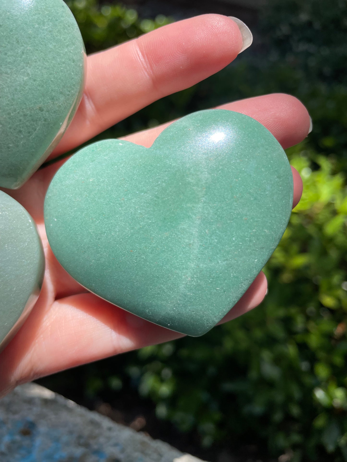 Green Aventurine Crystal Hearts