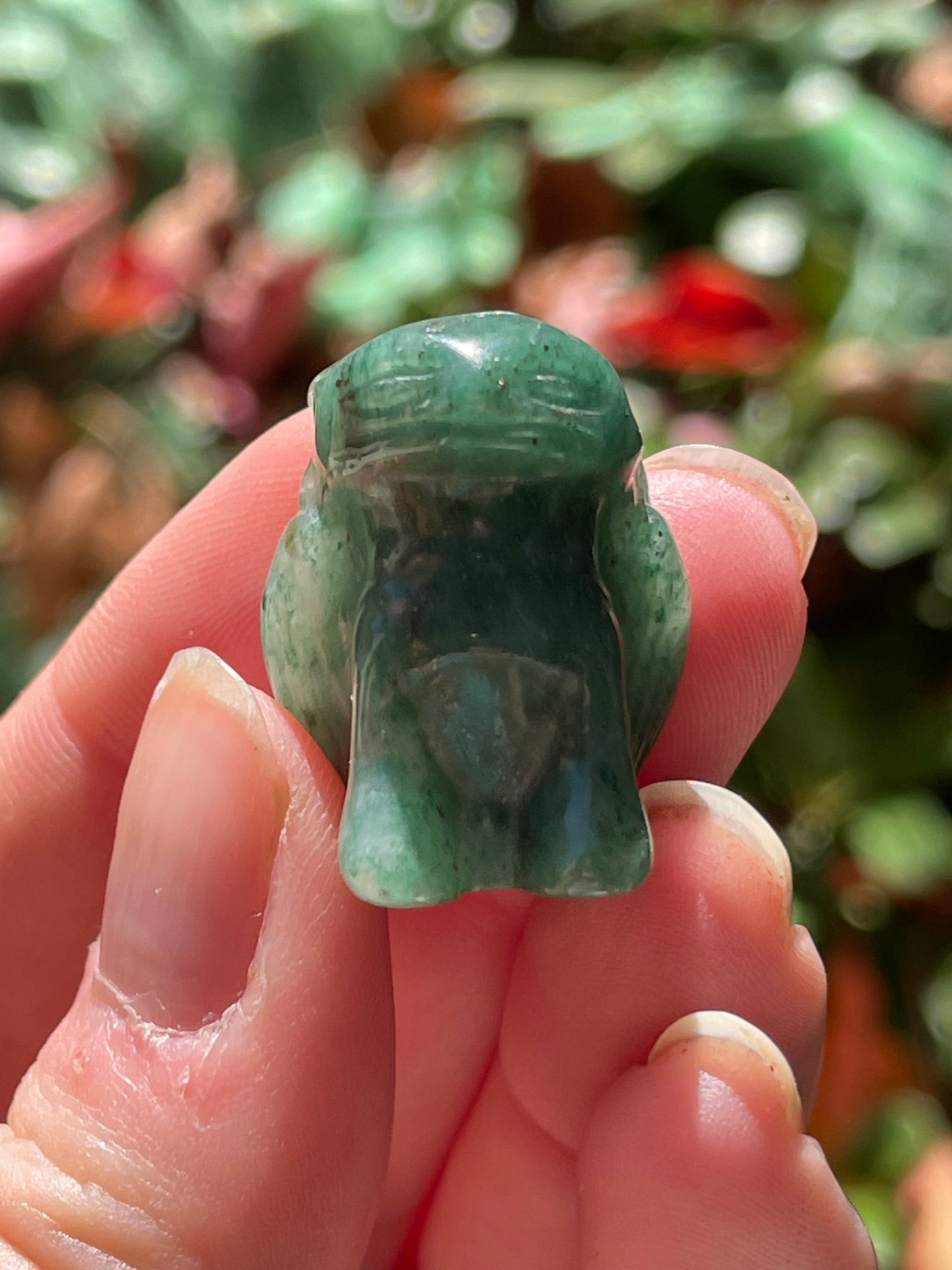 Toothless Dragon Green Aventurine Carving