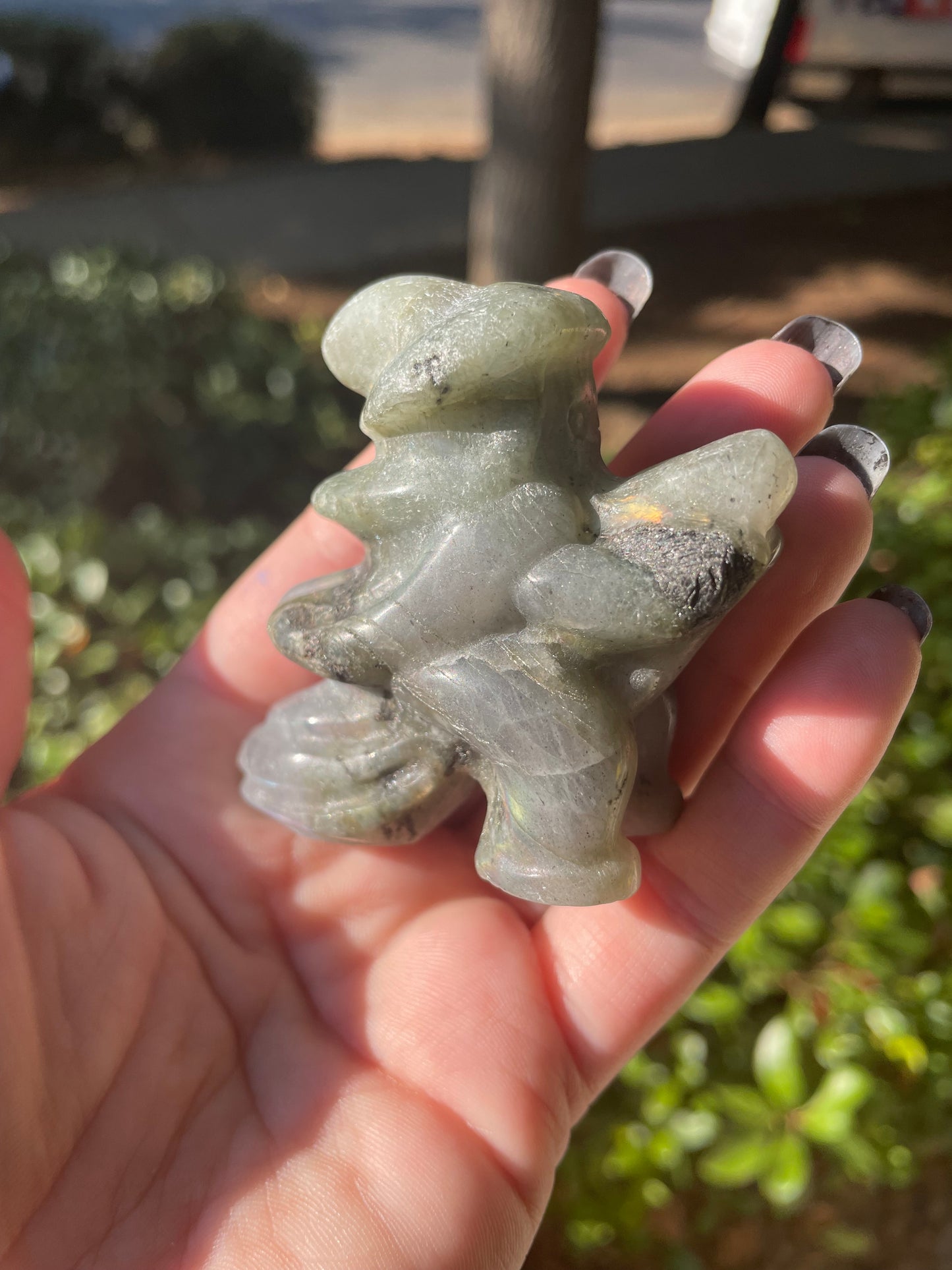 Labradorite Witch Crystal Carving