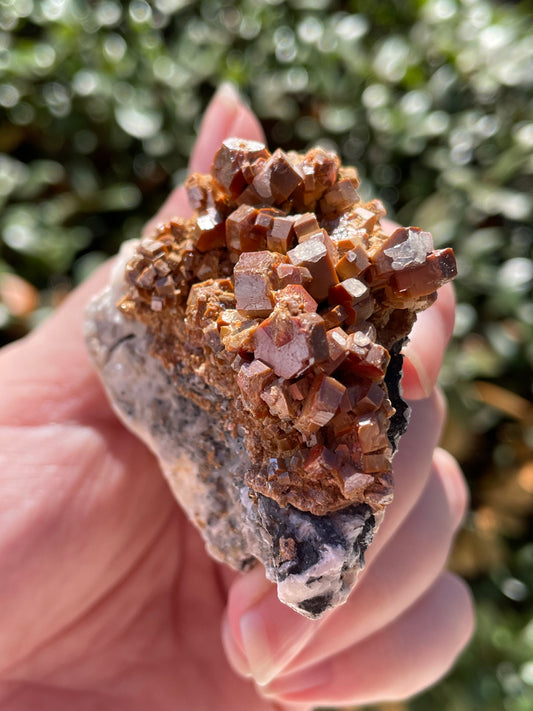 Vanadinite and Barite Crystal Mineral Specimen