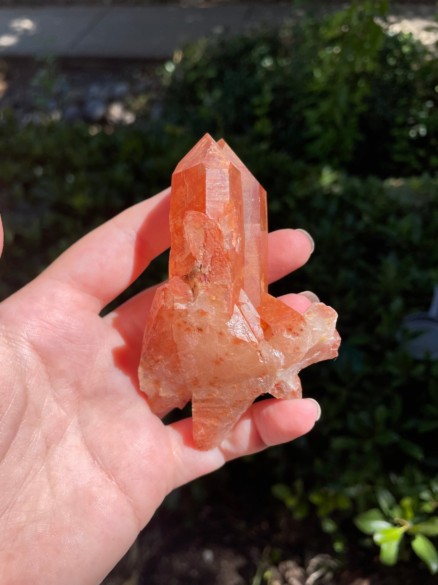 Tangerine Quartz Crystal Cluster