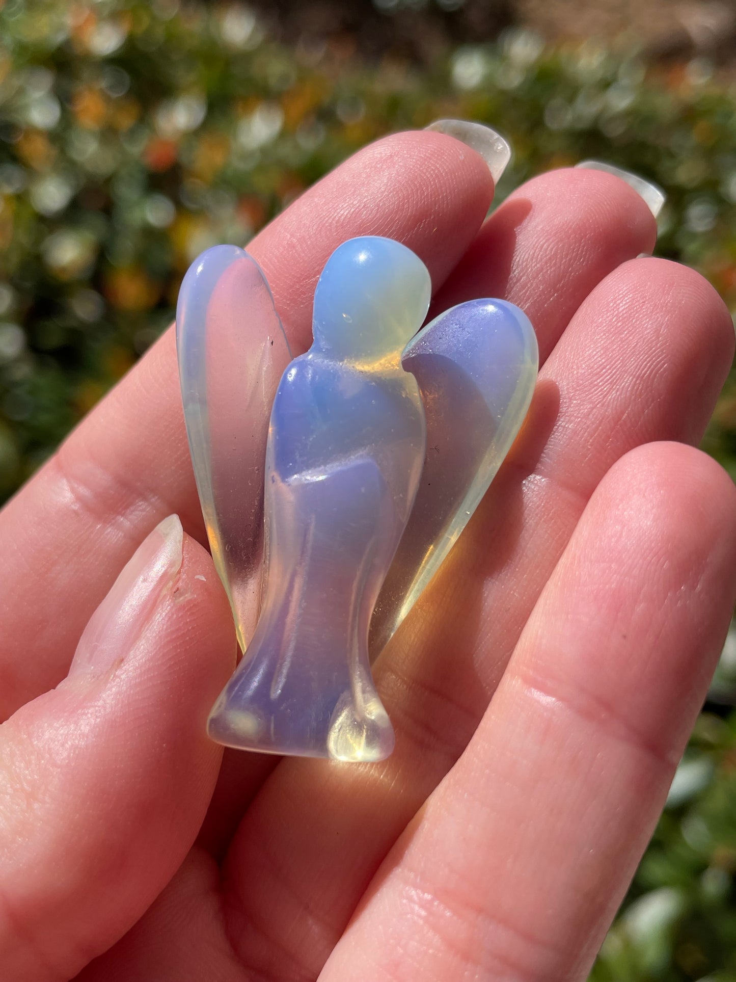 Opalite Angel Carvings