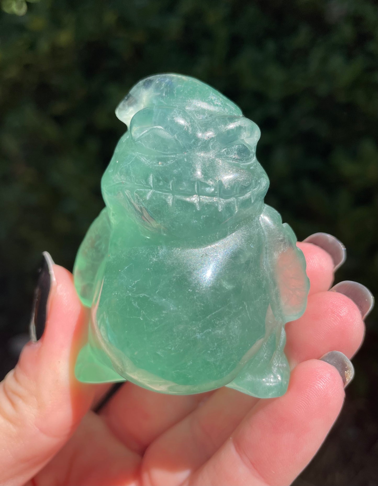 Large Green Fluorite Oogie Boogie NBC Crystal Carving