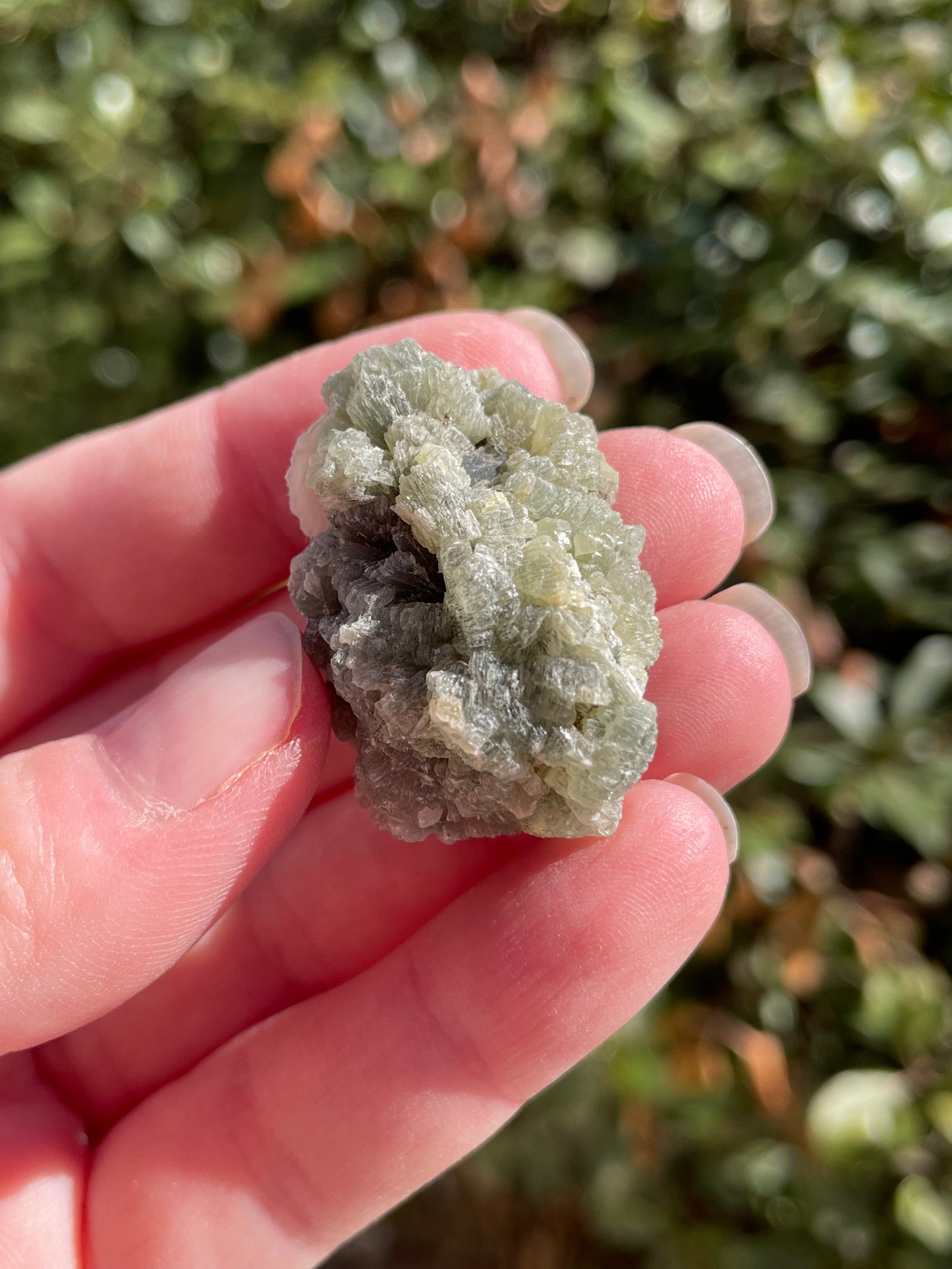 Prehnite with Epidote Crystal Clusters