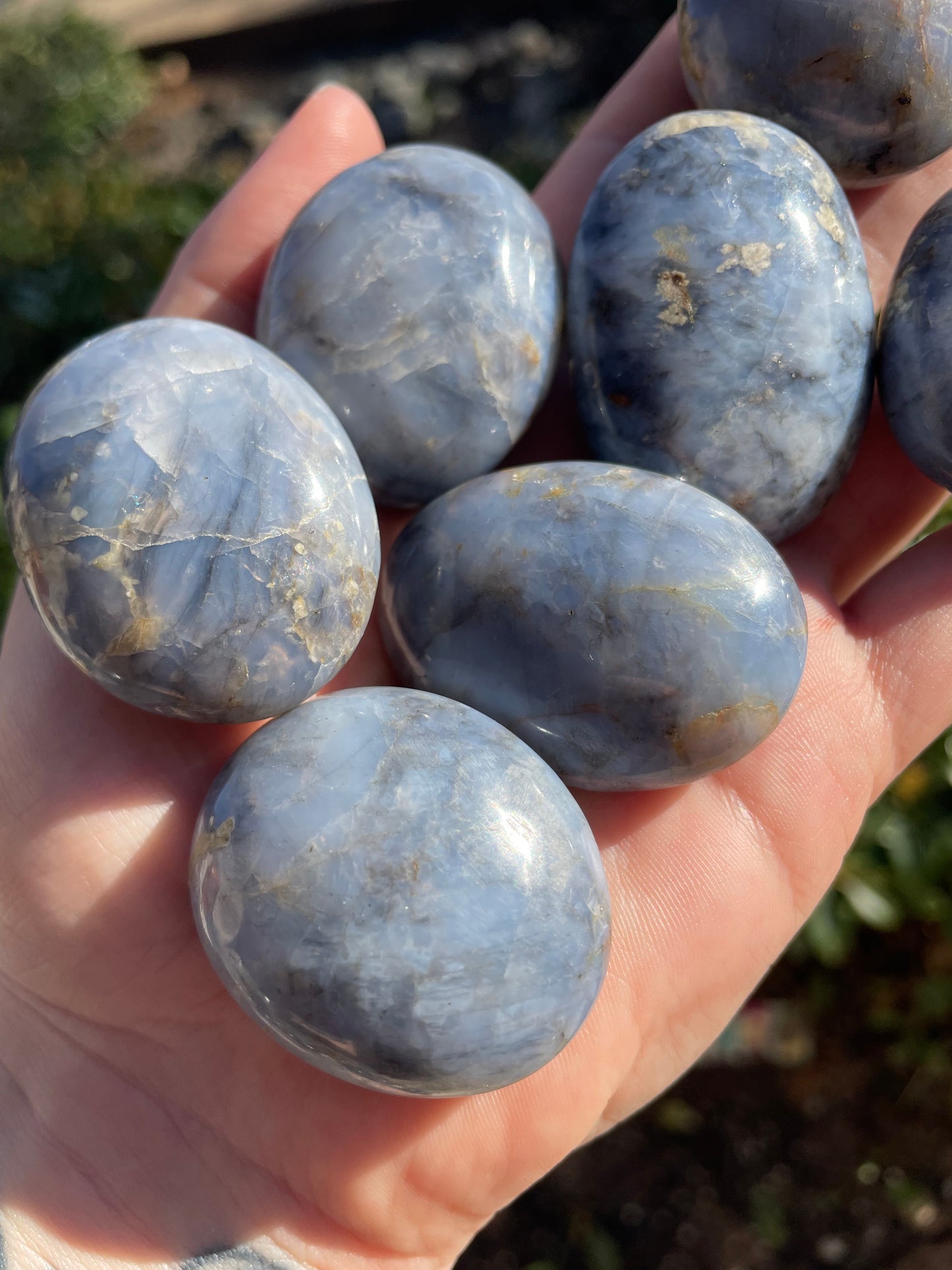 Polished Owyhee Blue Opal Crystals