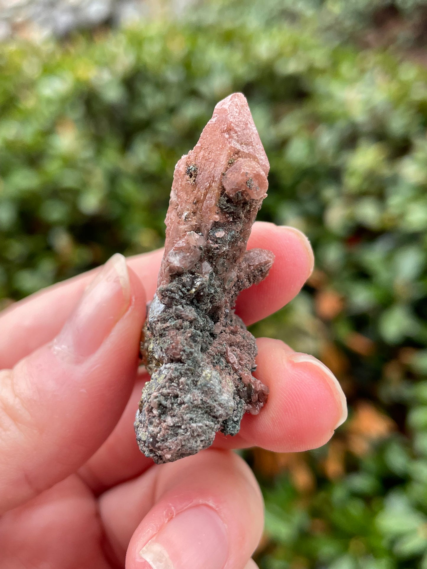 Red Hematite Quartz with Chalcopyrite